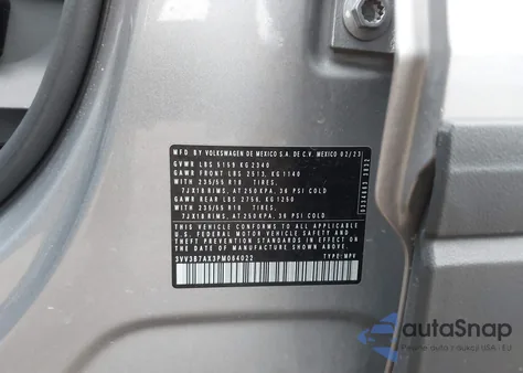 2023 Volkswagen Tiguan 2.0T Se из США, поврежденный, VIN 3VV3B7AX3PM064022